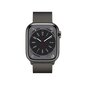 Apple Watch Series 8 GPS + Cellular 41mm Graphite Stainless Steel Case ,Graphite Milanese Loop MNJM3EL/A LV-EE цена и информация | Išmanieji laikrodžiai (smartwatch) | pigu.lt