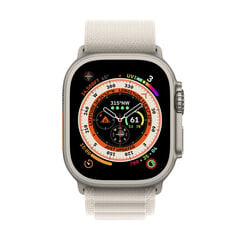 Apple Watch Ultra GPS + Cellular, 49mm Titanium Case ,Starlight Alpine Loop - Large MQFT3UL/A kaina ir informacija | Išmanieji laikrodžiai (smartwatch) | pigu.lt