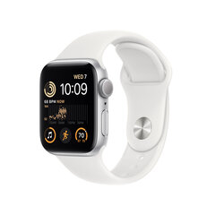 Apple Watch SE GPS 44мм Silver Aluminium Case with White Sport Band - Regular 2nd Gen - MNK23EL/A цена и информация | Смарт-часы (smartwatch) | pigu.lt