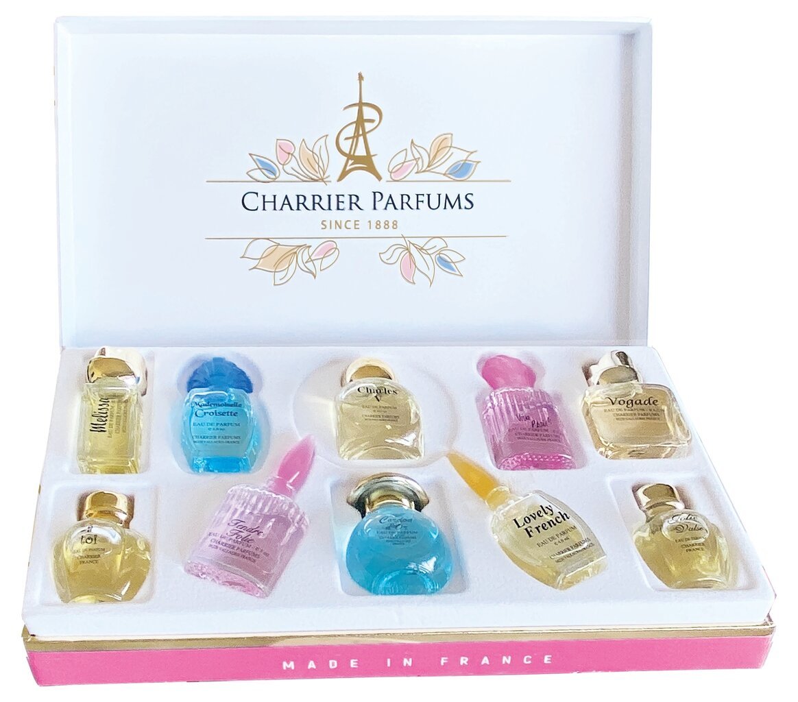 Rinkinys Charrier Parfums Les Parfums de France moterims: kvapusis vanduo EDP, 10 x 58.8 ml kaina ir informacija | Kvepalai moterims | pigu.lt