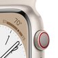 Apple Watch Series 8 GPS + Cellular 45mm Starlight Aluminium Case ,Starlight Sport Band - MNK73EL/A LV-EE цена и информация | Išmanieji laikrodžiai (smartwatch) | pigu.lt