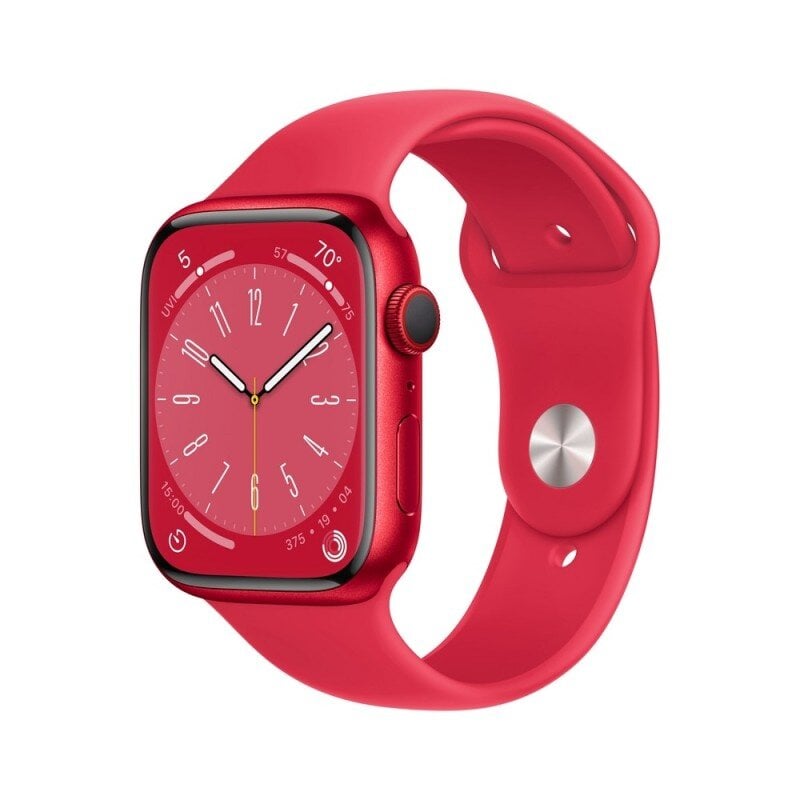 Apple Watch Series 8 GPS + Cellular 45mm (PRODUCT)RED Aluminium Case ,(PRODUCT)RED Sport Band - MNKA3EL/A LV-EE kaina ir informacija | Išmanieji laikrodžiai (smartwatch) | pigu.lt