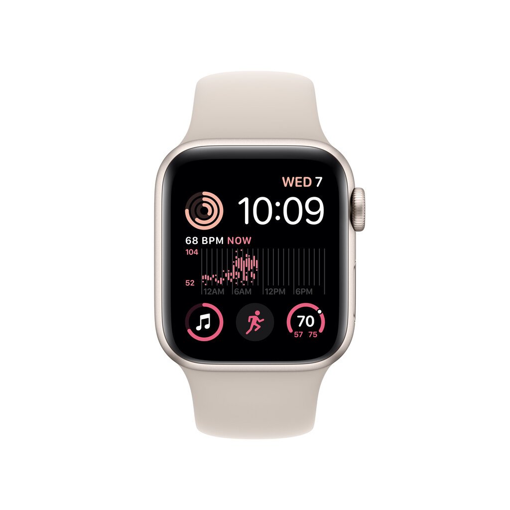 Apple Watch SE GPS + Cellular 40mm Starlight Aluminium Case with Starlight Sport Band - Regular 2nd Gen - MNPH3EL/A kaina ir informacija | Išmanieji laikrodžiai (smartwatch) | pigu.lt