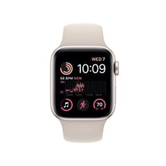 Apple Watch SE GPS + Cellular 44mm Starlight Aluminium Case with Starlight Sport Band - Regular 2nd Gen - MNPT3EL/A kaina ir informacija | Apple Išmanieji laikrodžiai, apyrankės | pigu.lt