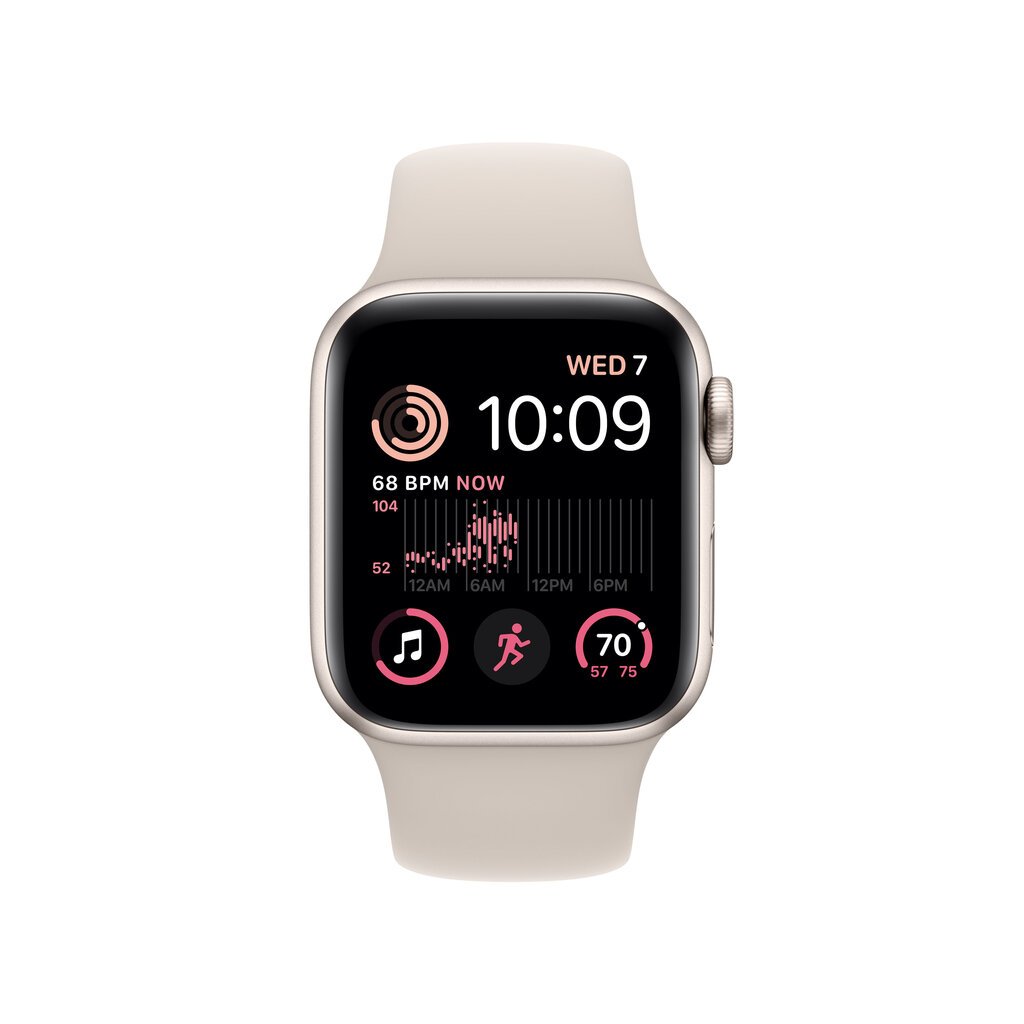 Apple Watch SE GPS + Cellular 44mm Starlight Aluminium Case with Starlight Sport Band - Regular 2nd Gen - MNPT3EL/A kaina ir informacija | Išmanieji laikrodžiai (smartwatch) | pigu.lt