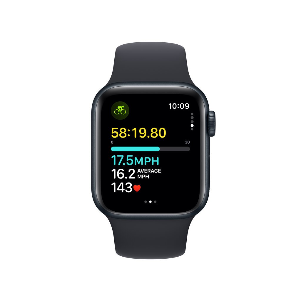 Apple Watch SE GPS + Cellular 40mm Midnight Aluminium Case with Midnight Sport Band - Regular 2nd Gen - MNPL3EL/A kaina ir informacija | Išmanieji laikrodžiai (smartwatch) | pigu.lt