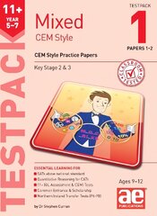 11plus Mixed CEM Style Testpack 1 Papers 1-2: CEM Style Practice Papers цена и информация | Книги для подростков  | pigu.lt