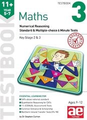 11plus Maths Year 5-7 Testbook 3: Numerical Reasoning Standard & Multiple-Choice 6 Minute Tests цена и информация | Книги для подростков и молодежи | pigu.lt