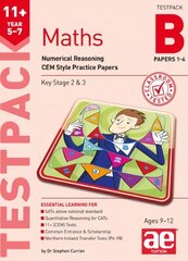 11plus Maths Year 5-7 Testpack B Papers 1-4: Numerical Reasoning CEM Style Practice Papers kaina ir informacija | Knygos paaugliams ir jaunimui | pigu.lt