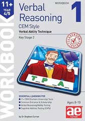 11plus Verbal Reasoning Year 4/5 CEM Style Workbook 1: Verbal Ability Technique цена и информация | Книги для подростков  | pigu.lt