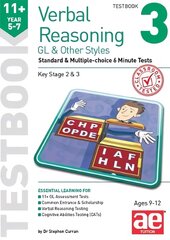 11plus Verbal Reasoning Year 5-7 GL & Other Styles Testbook 3: Standard & Multiple-choice 6 Minute Tests цена и информация | Книги для подростков  | pigu.lt