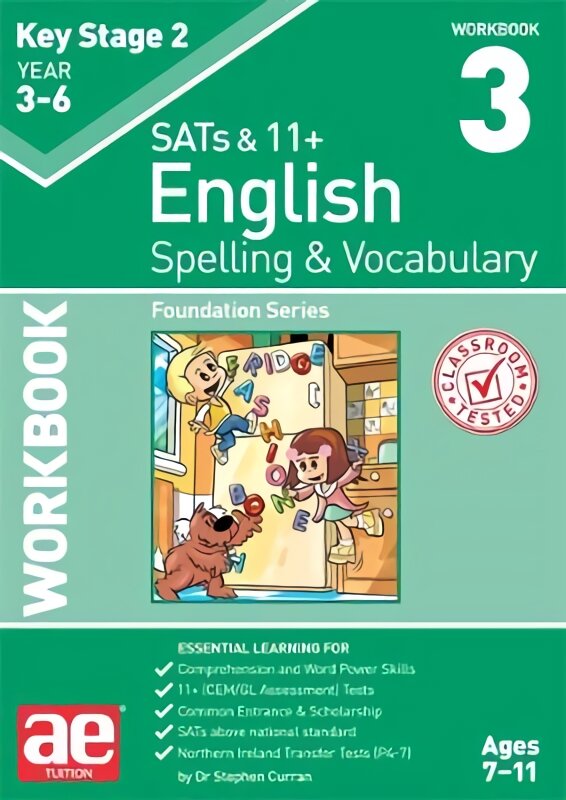 KS2 Spelling & Vocabulary Workbook 3: Foundation Level цена и информация | Knygos paaugliams ir jaunimui | pigu.lt