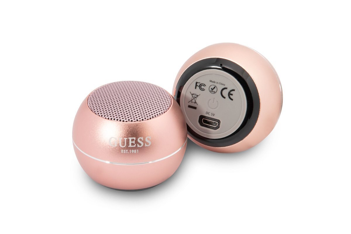 Guess Mini Bluetooth Speaker, rožinė kaina ir informacija | Garso kolonėlės | pigu.lt