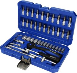 1/4" Galvučių rinkinys, 46 vnt., Brilliant Tools kaina ir informacija | Mechaniniai įrankiai | pigu.lt