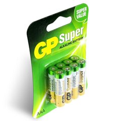 Baterijos GP Super Alkaline, AAA (LR03), 8vnt. цена и информация | Батарейки | pigu.lt