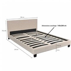 Кровать Aatrium Toronto, 140x200 см, серый цвет цена и информация | Кровати | pigu.lt
