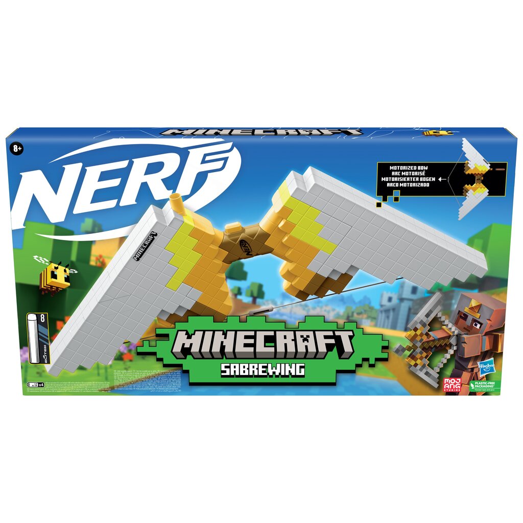 Игрушечный пистолет Nerf Minecraft Sabrewing цена | pigu.lt