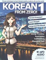 Korean from Zero!: Proven Methods to Learn Korean 2020 5th edition, 1 цена и информация | Пособия по изучению иностранных языков | pigu.lt
