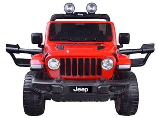 Vaikiškas elektromobilis JEEP Wrangler Rubicon, Raudonas kaina ir informacija | Elektromobiliai vaikams | pigu.lt