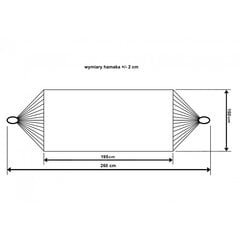 Dvivietis hamakas - Royokamp, 200x150 kaina ir informacija | Hamakai | pigu.lt