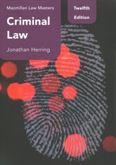 Criminal Law 12th edition цена и информация | Книги по экономике | pigu.lt