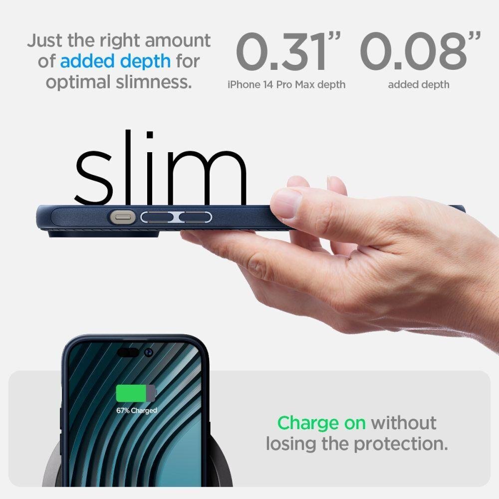 Spigen Armor iPhone 14 Pro Max Blue kaina ir informacija | Telefono dėklai | pigu.lt