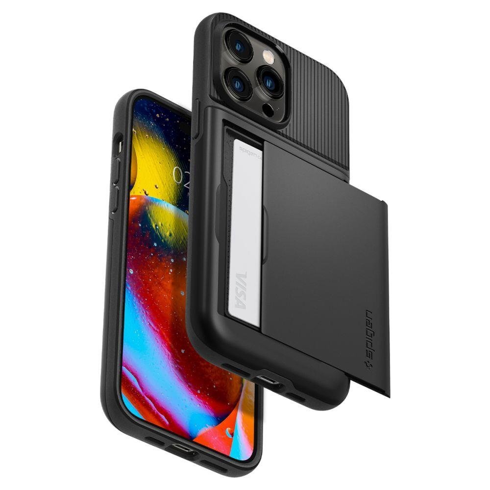 Spigen Slim Armor CS iPhone 14 Pro Black kaina ir informacija | Telefono dėklai | pigu.lt