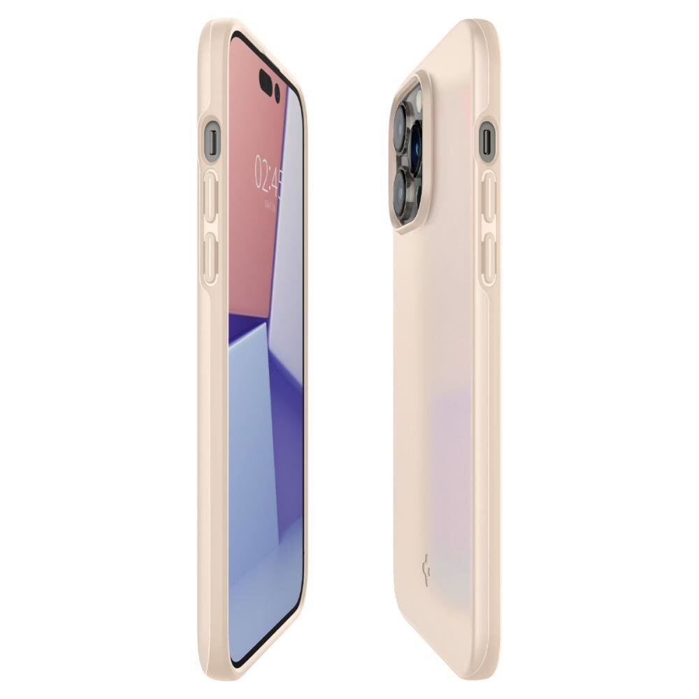 Spigen Thin Fit iPhone 14 Pro Max SAND BEIGE kaina ir informacija | Telefono dėklai | pigu.lt