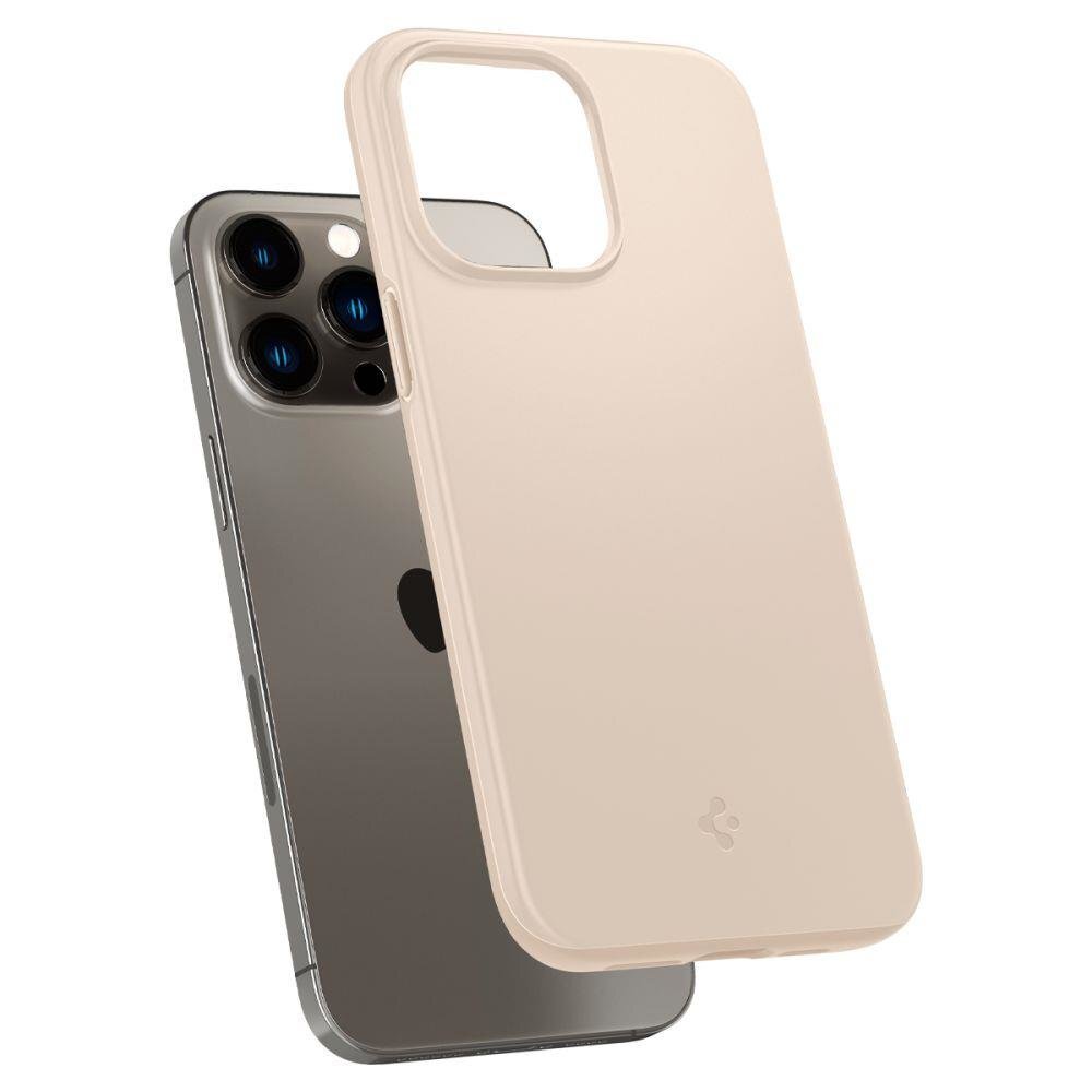 Spigen Thin Fit iPhone 14 Pro Max SAND BEIGE kaina ir informacija | Telefono dėklai | pigu.lt