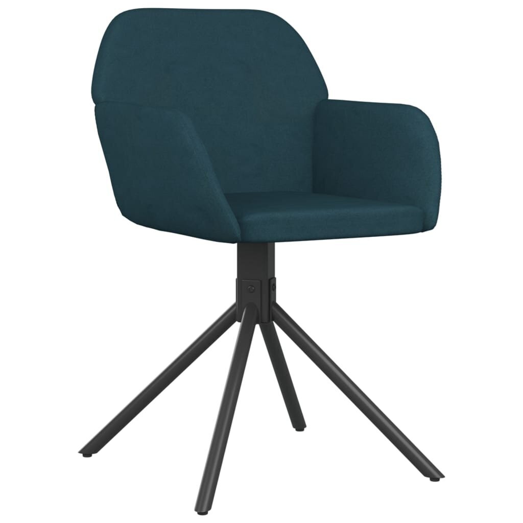 Pasukamos valgomojo kėdės, 2vnt., mėlynos spalvos, aksomas kaina ir informacija | Virtuvės ir valgomojo kėdės | pigu.lt