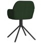 Pasukamos valgomojo kėdės, 2vnt., tamsiai žalios, aksomas kaina ir informacija | Virtuvės ir valgomojo kėdės | pigu.lt