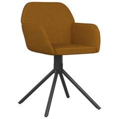 Pasukamos valgomojo kėdės, 2vnt., rudos spalvos, aksomas kaina ir informacija | Virtuvės ir valgomojo kėdės | pigu.lt