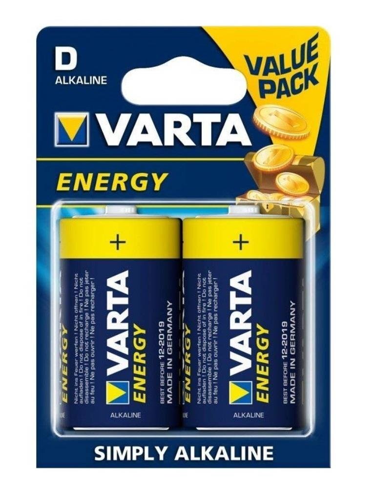 Baterijos Varta LR20 Energy, 2 vnt. kaina ir informacija | Elementai | pigu.lt