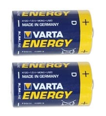 Батарейки Varta LR20 Energy, 2 шт. цена и информация | Батарейки | pigu.lt