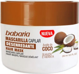 Plaukų kaukė Babaria Hair Mask Coconut Oil, 400ml kaina ir informacija | Priemonės plaukų stiprinimui | pigu.lt