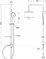 Vonios-dušo sistema su termostatiniu maišytuvu Mexen Carl Kai 2, Black цена и информация | Dušo komplektai ir panelės | pigu.lt