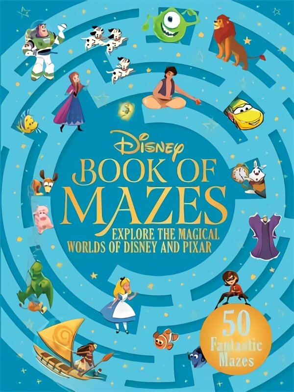 Disney Book of Mazes: Explore the Magical Worlds of Disney and Pixar through 50 fantastic mazes kaina ir informacija | Knygos mažiesiems | pigu.lt