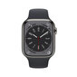 Apple Watch Series 8 GPS + Cellular 45mm Graphite Stainless Steel Case ,Midnight Sport Band - MNKU3EL/A LV-EE цена и информация | Išmanieji laikrodžiai (smartwatch) | pigu.lt