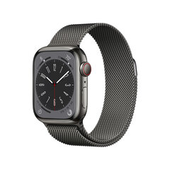 Apple Watch Series 8 GPS + Cellular 45mm Graphite Stainless Steel Case ,Graphite Milanese Loop MNKX3EL/A LV-EE kaina ir informacija | Išmanieji laikrodžiai (smartwatch) | pigu.lt