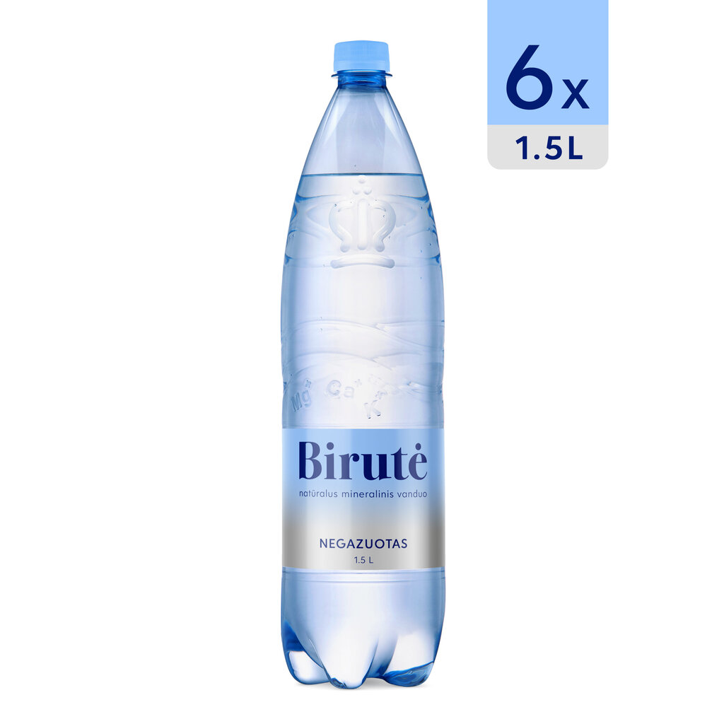 Natūralus negazuotas mineralinis vanduo Birutė, 6 x 1,5 L (pakuotė) kaina ir informacija | Vanduo | pigu.lt