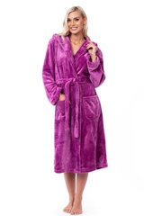 Халат с капюшоном для женщин, фиолетовый цена и информация | Женские халаты | pigu.lt