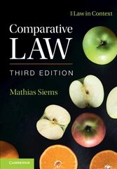 Comparative Law 3rd Revised edition цена и информация | Книги по экономике | pigu.lt