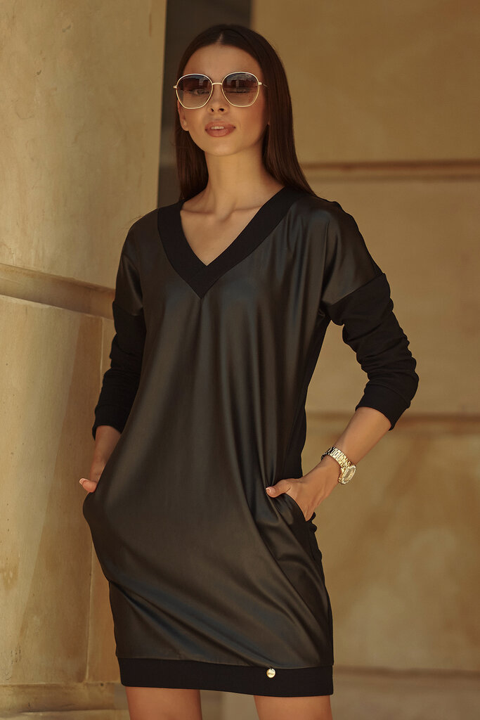 Eko odos suknelė moterims Numinou, juoda цена и информация | Suknelės | pigu.lt