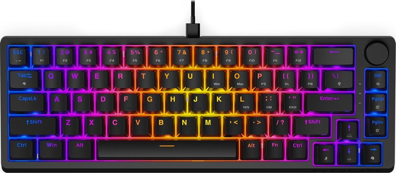 Krux ATAX 65% Pro RGB Outemu Red kaina ir informacija | Klaviatūros | pigu.lt