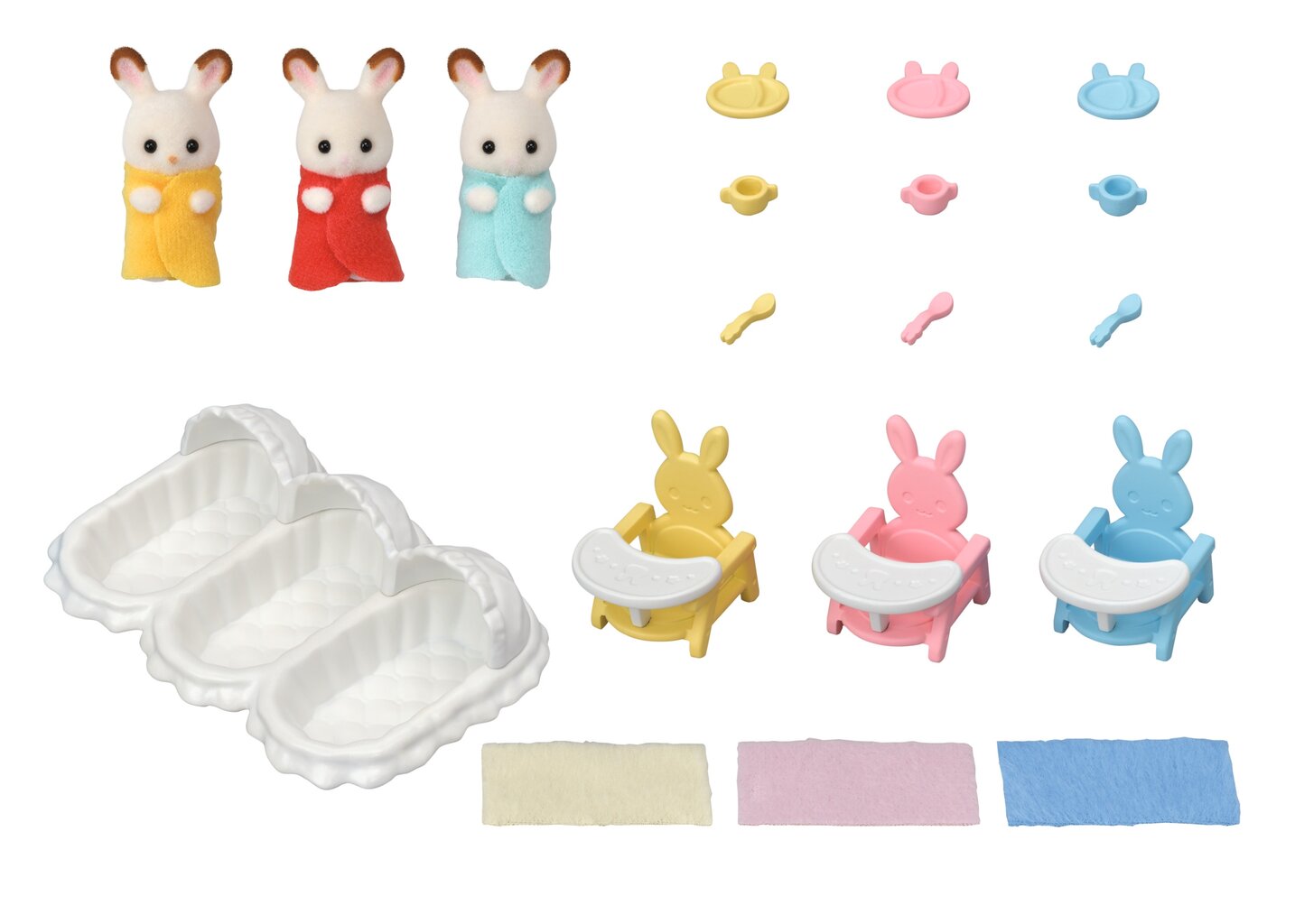 SYLVANIAN Bunny trynukai raudonomis ausytėmis 05532 kaina ir informacija | Žaidėjų atributika | pigu.lt