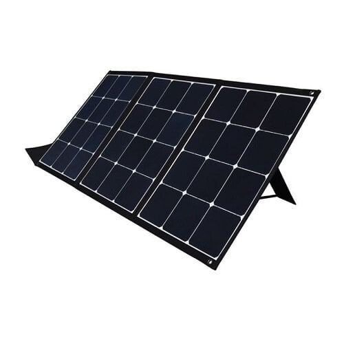 Sulankstomas saulės įkroviklis 120W, 2xUSB, QC3.0, su adapteriais kaina ir informacija | Atsarginiai maitinimo šaltiniai (power bank) | pigu.lt