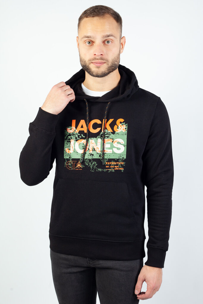 Džemperis vyram Jack&Jones, juodas цена и информация | Megztiniai vyrams | pigu.lt