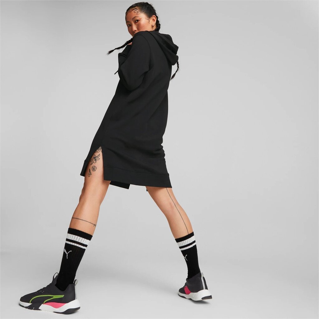 Puma moteriška suknelė Her Hooded Dress TR, juoda цена и информация | Suknelės | pigu.lt