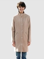 Paltas moterims Dress In 2127-4849, smėlio spalvos kaina ir informacija | Paltai moterims | pigu.lt