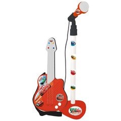 Vaikiška gitara su mikrofonu Cars, raudona kaina ir informacija | Lavinamieji žaislai | pigu.lt